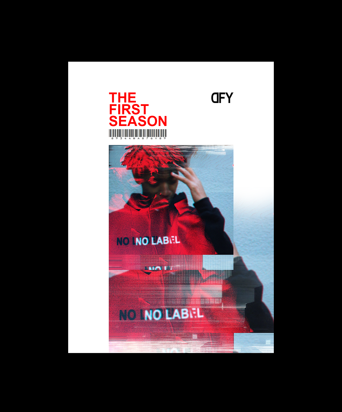 An orange on a blue background